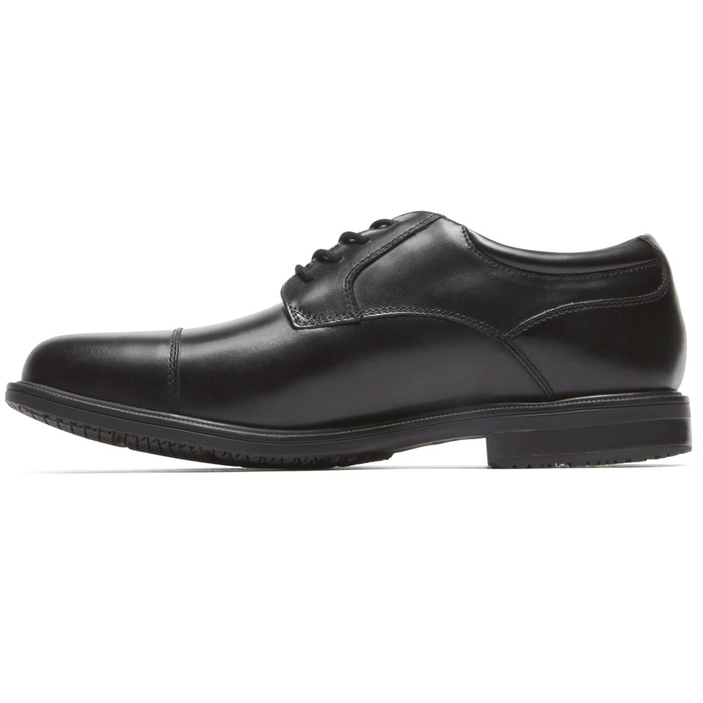 Zapatos De Vestir Rockport Hombre Mexico - Essential Details Ii Cap Toe Negros - QNICY4297